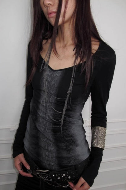 Snake Skin Angel Slim Top