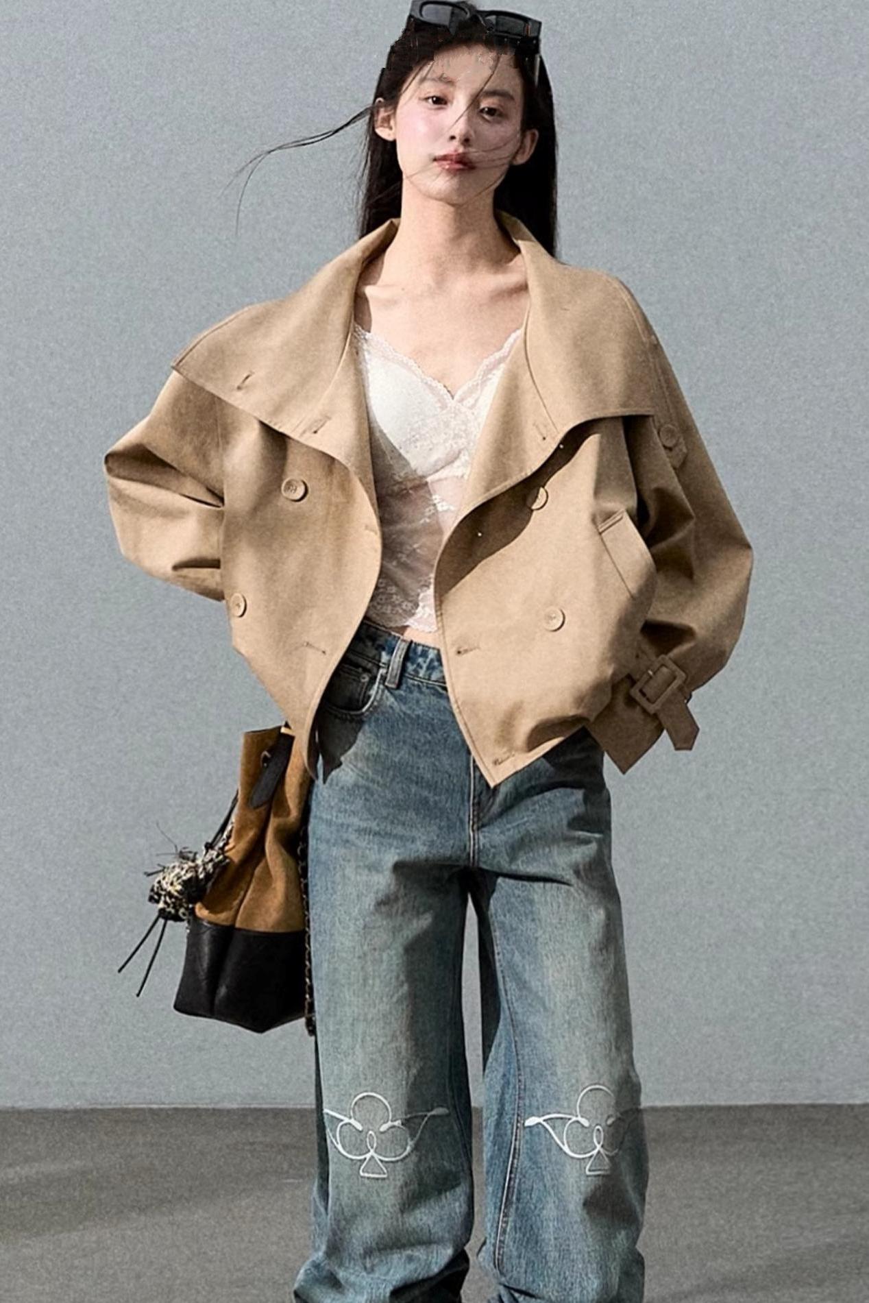 Stand-Up Silhouette Trench Coat