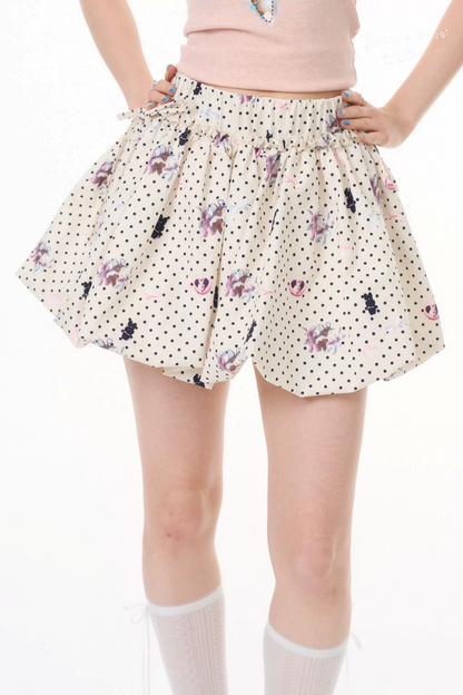 Heart Rabbit Polka Dot Skirt