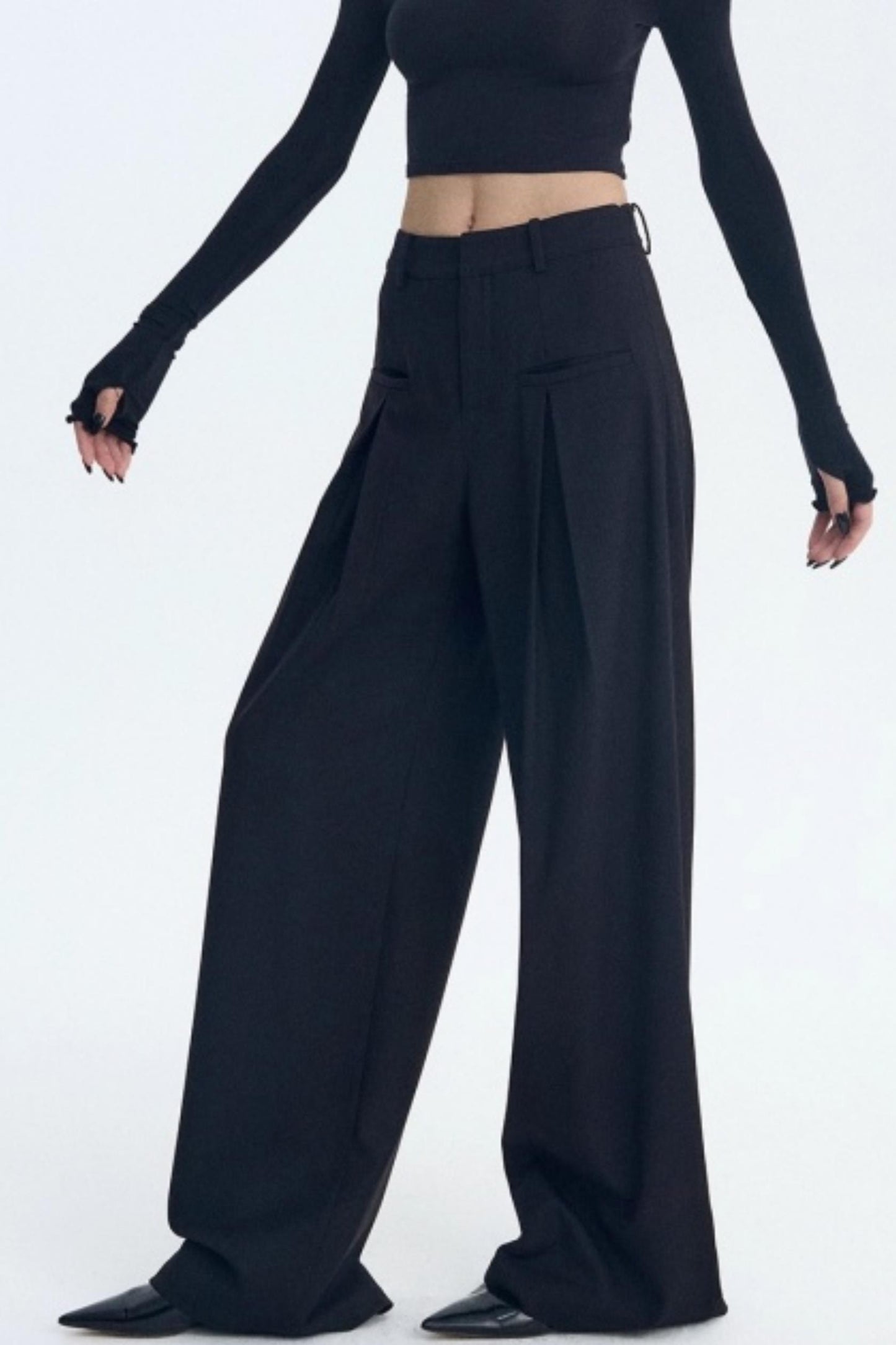 Intellectual Black Pleated Pants
