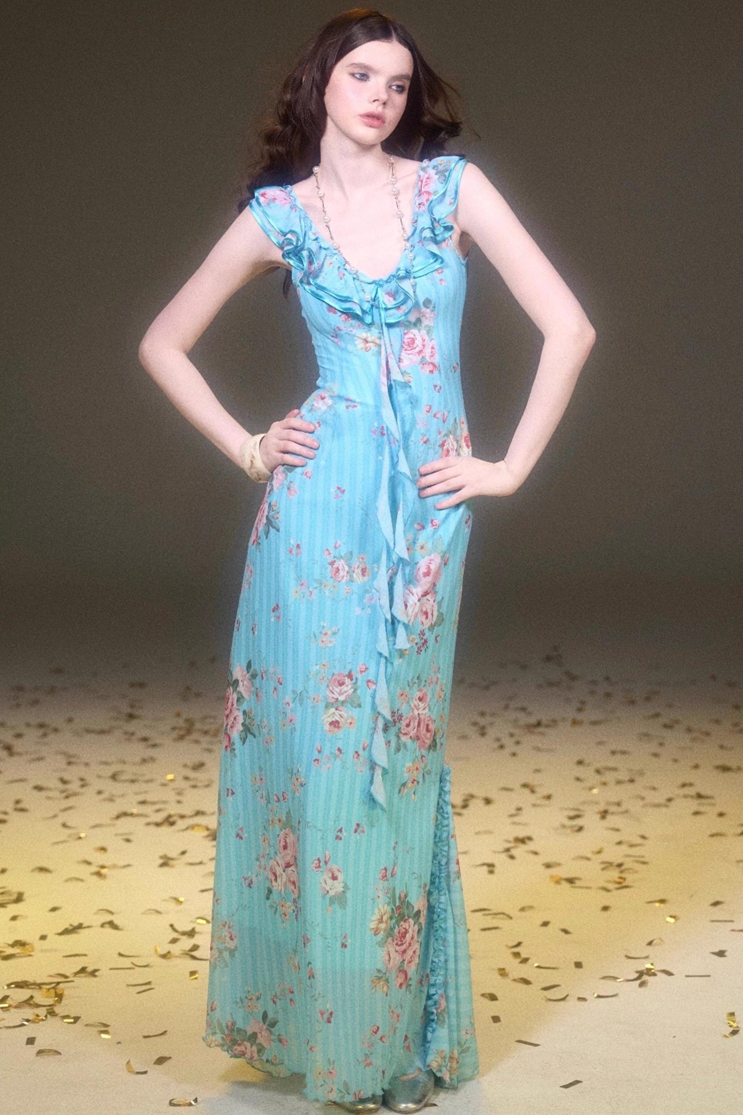 Glacier Rose Lace Dress