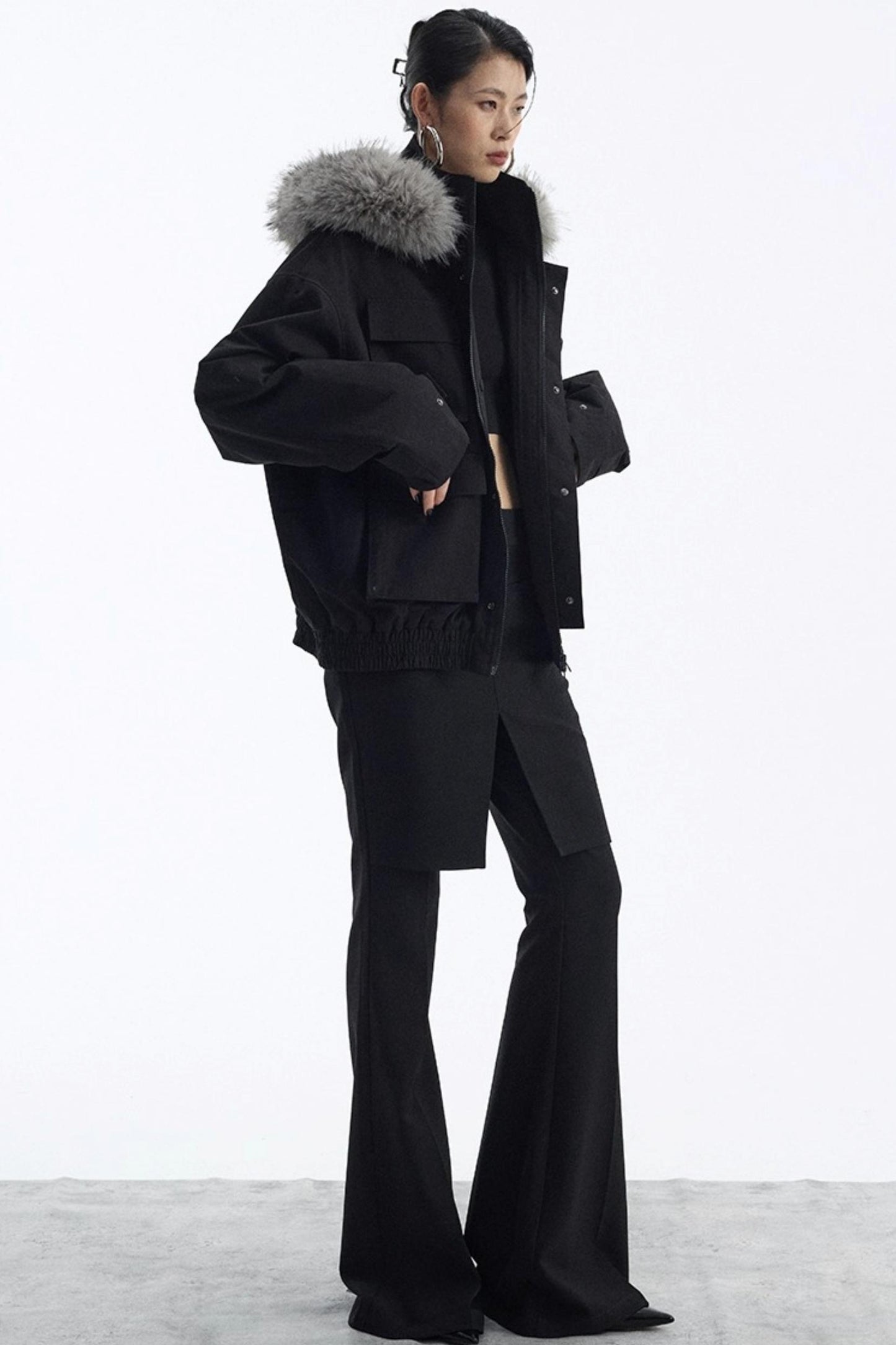 Winter Slim Black Trousers