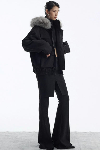 Winter Slim Black Trousers