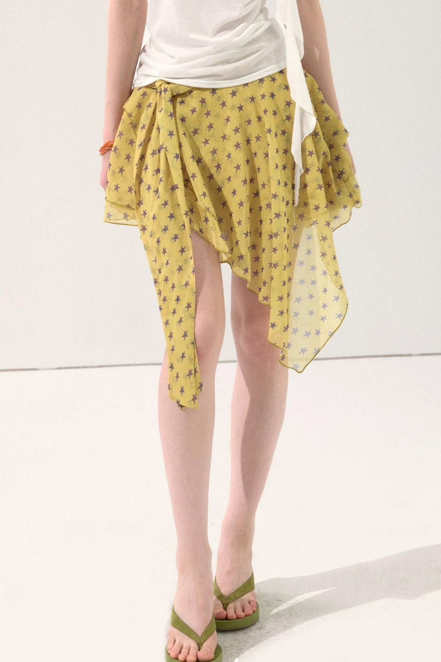 Retro Asymmetrical Tie Skirt