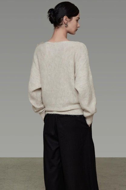 Off-Shoulder Floral Knit Top