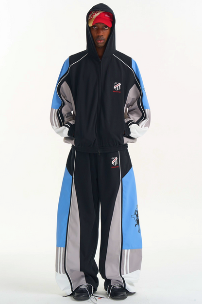 Jacke mit kontrastierenden Stickereien