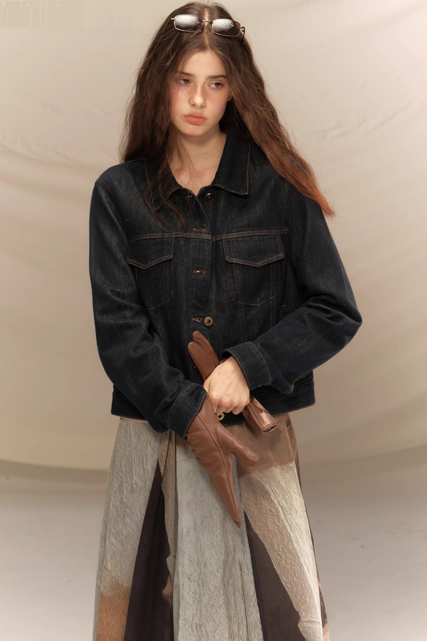 Raw Washed Amber Denim Jacket