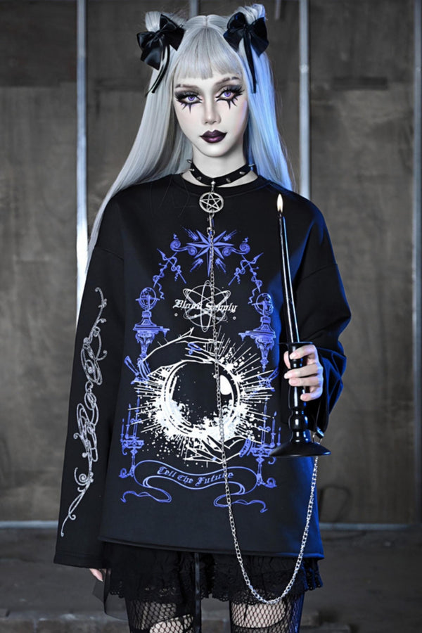 Gothic Magic Ball Velvet Top