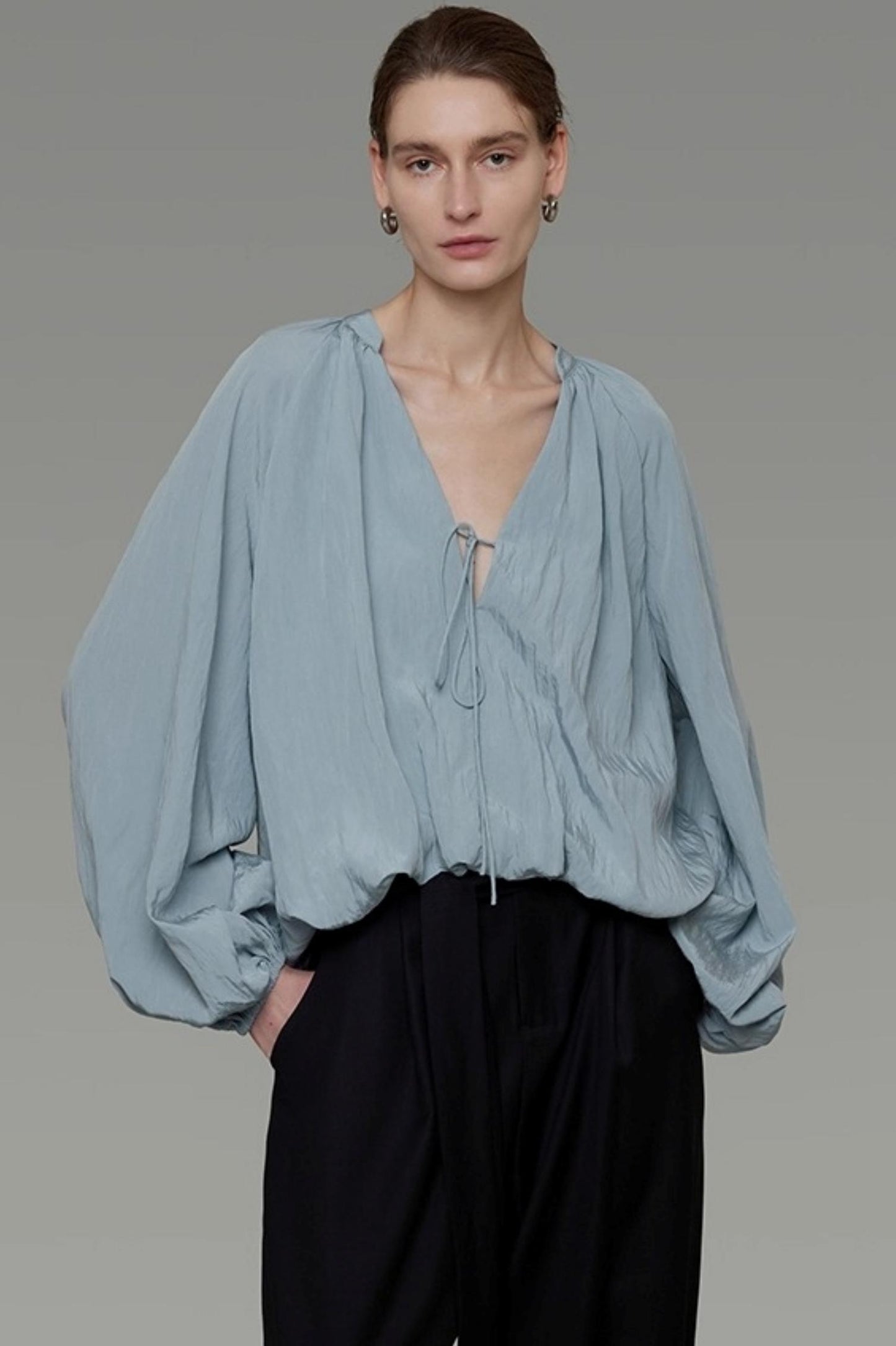 Autumn Lantern Sleeve Top