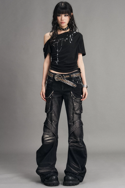 Street Punk Flared Jeans