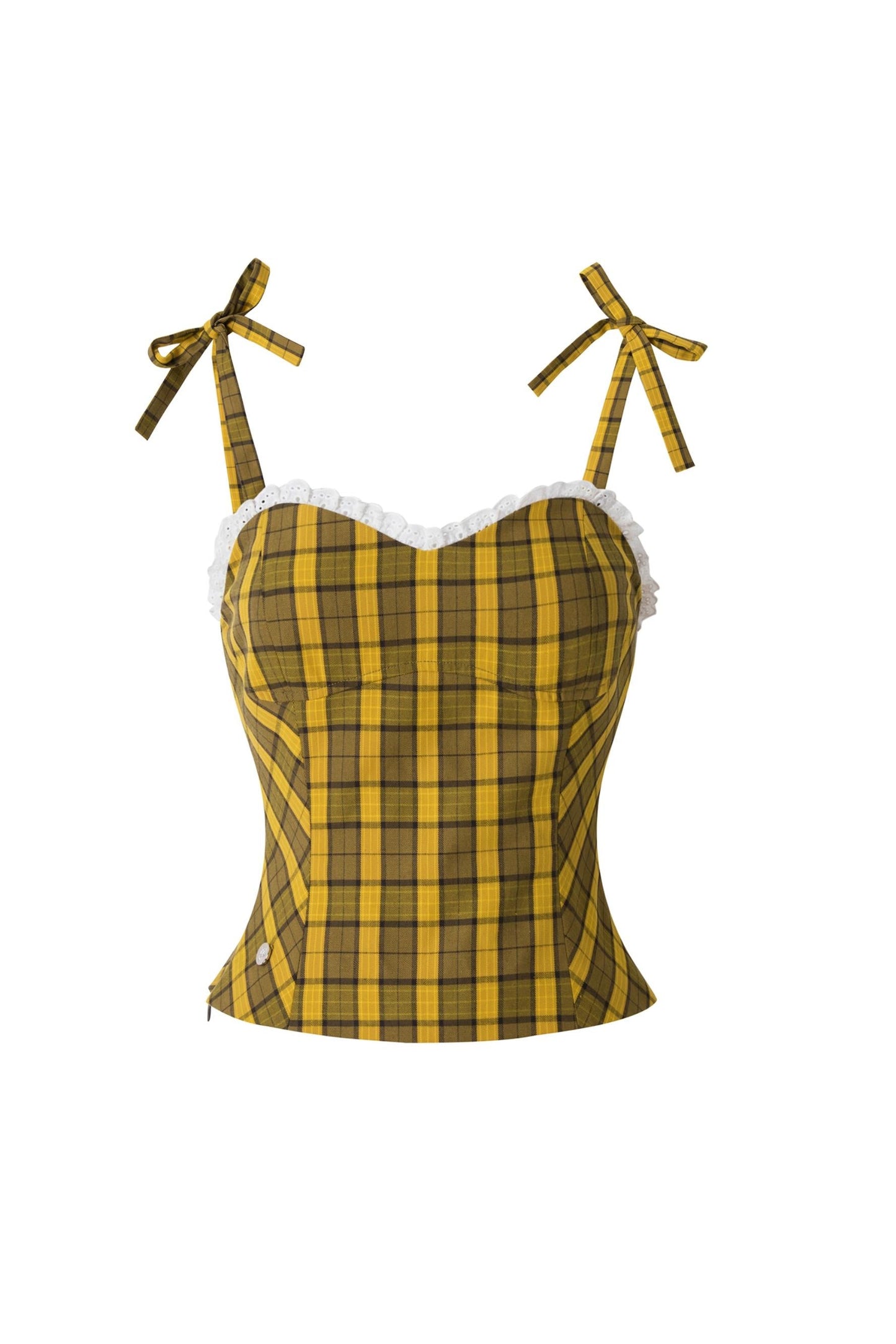 Plaid Lace Bustier
