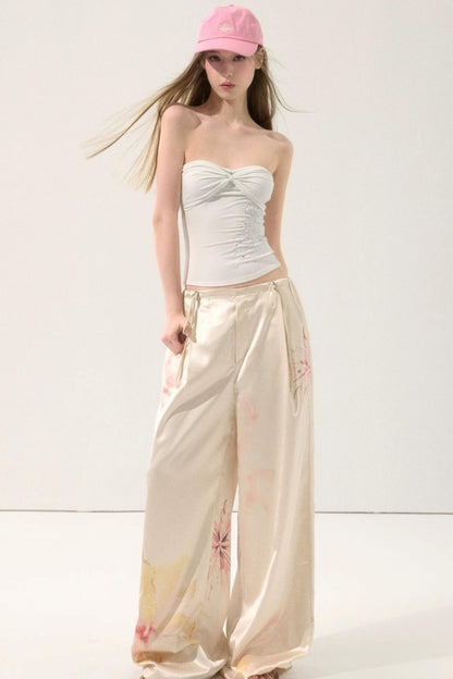 Gradient Print Drawstring Pants