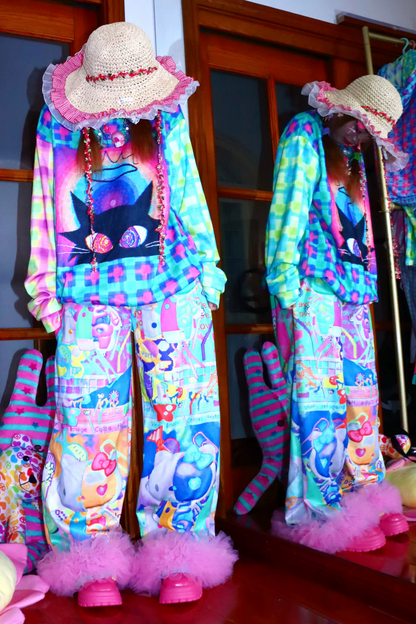 Magic Cat Patchwork Sweatshirt