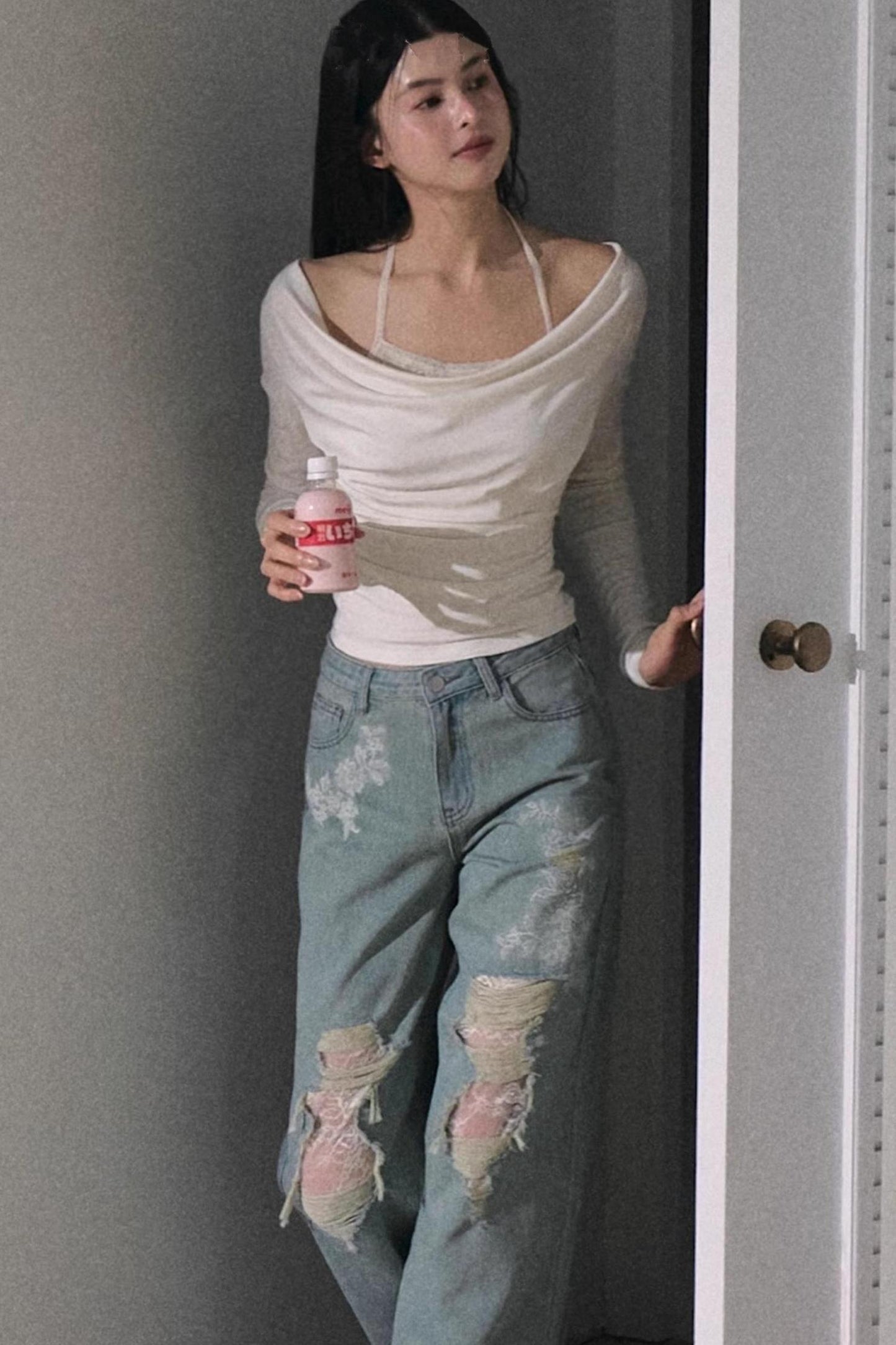 Swing Collar Knit Top