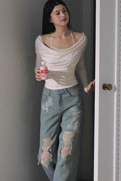 Swing Collar Knit Top