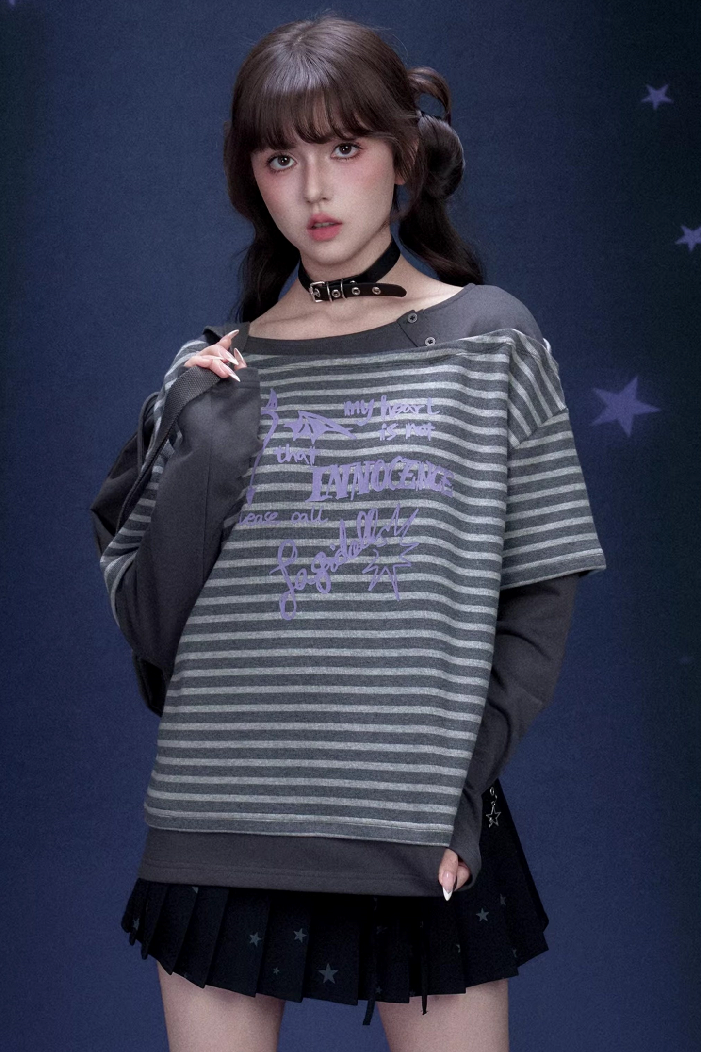 Striped Graffiti Spring Top