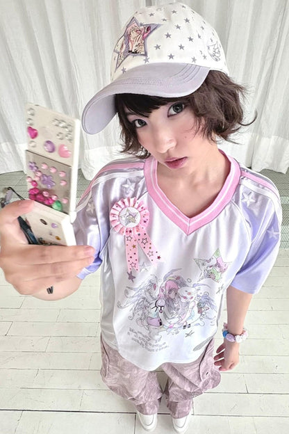 Y2K-Dreamcore-Patchwork-Trikot