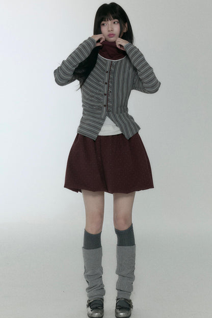 Layered Stripe Long Sleeve Top