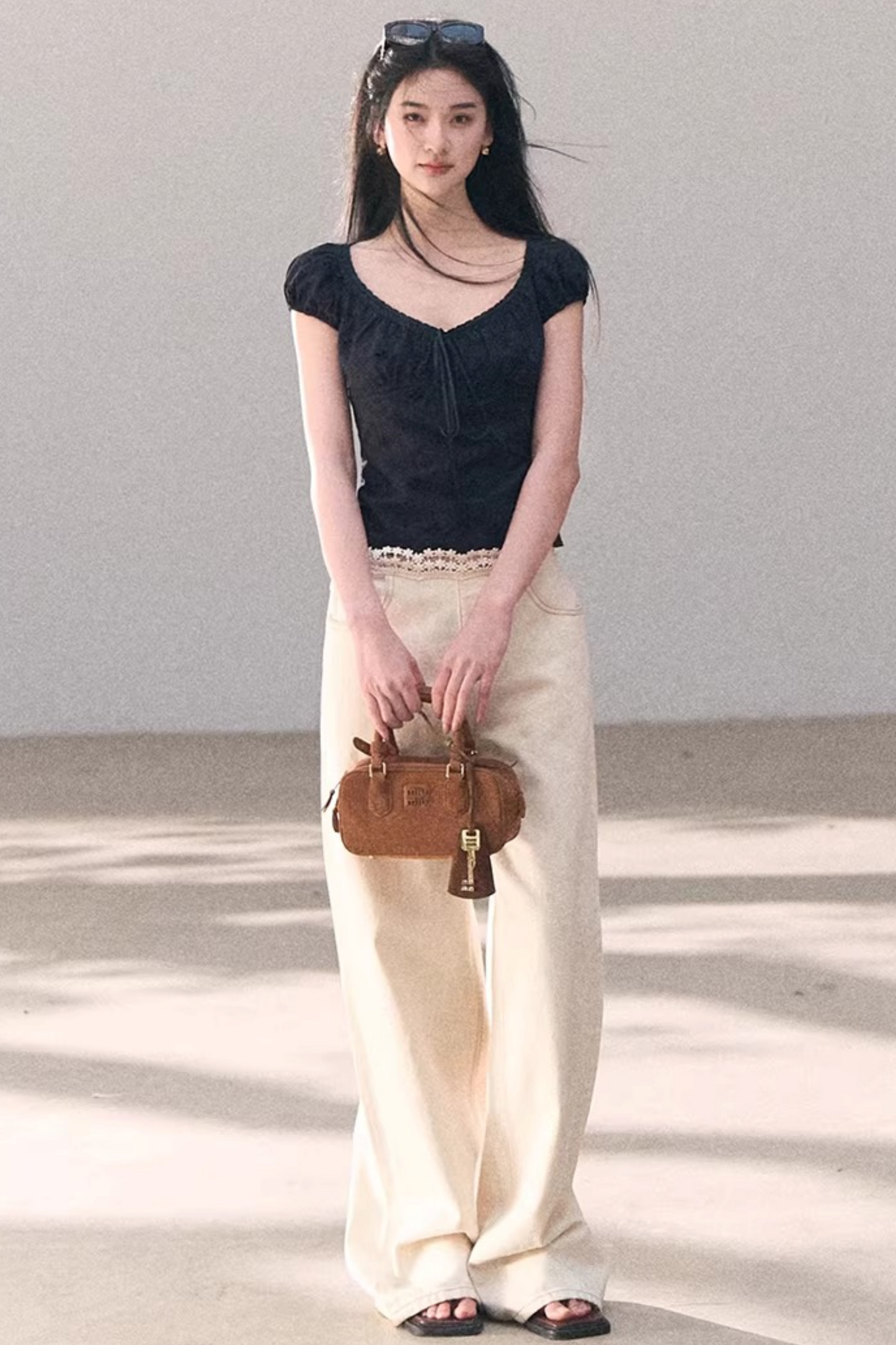 Embroidered Cotton Lace Top