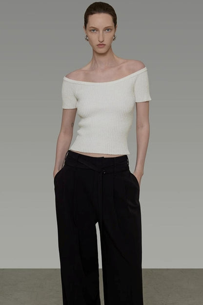 One-Shoulder Knit Top