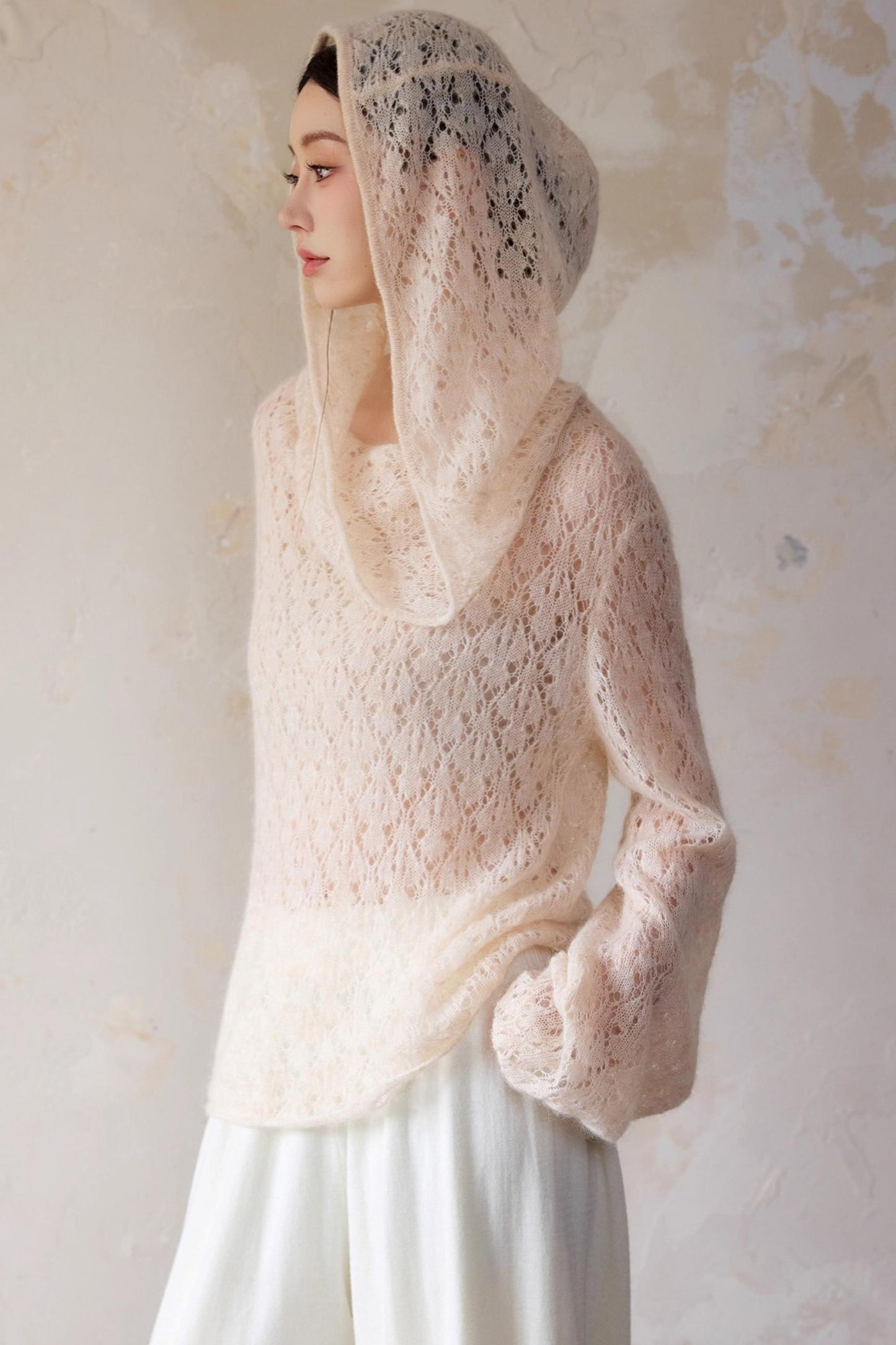 Alpaca Hooded Mohair Sweater