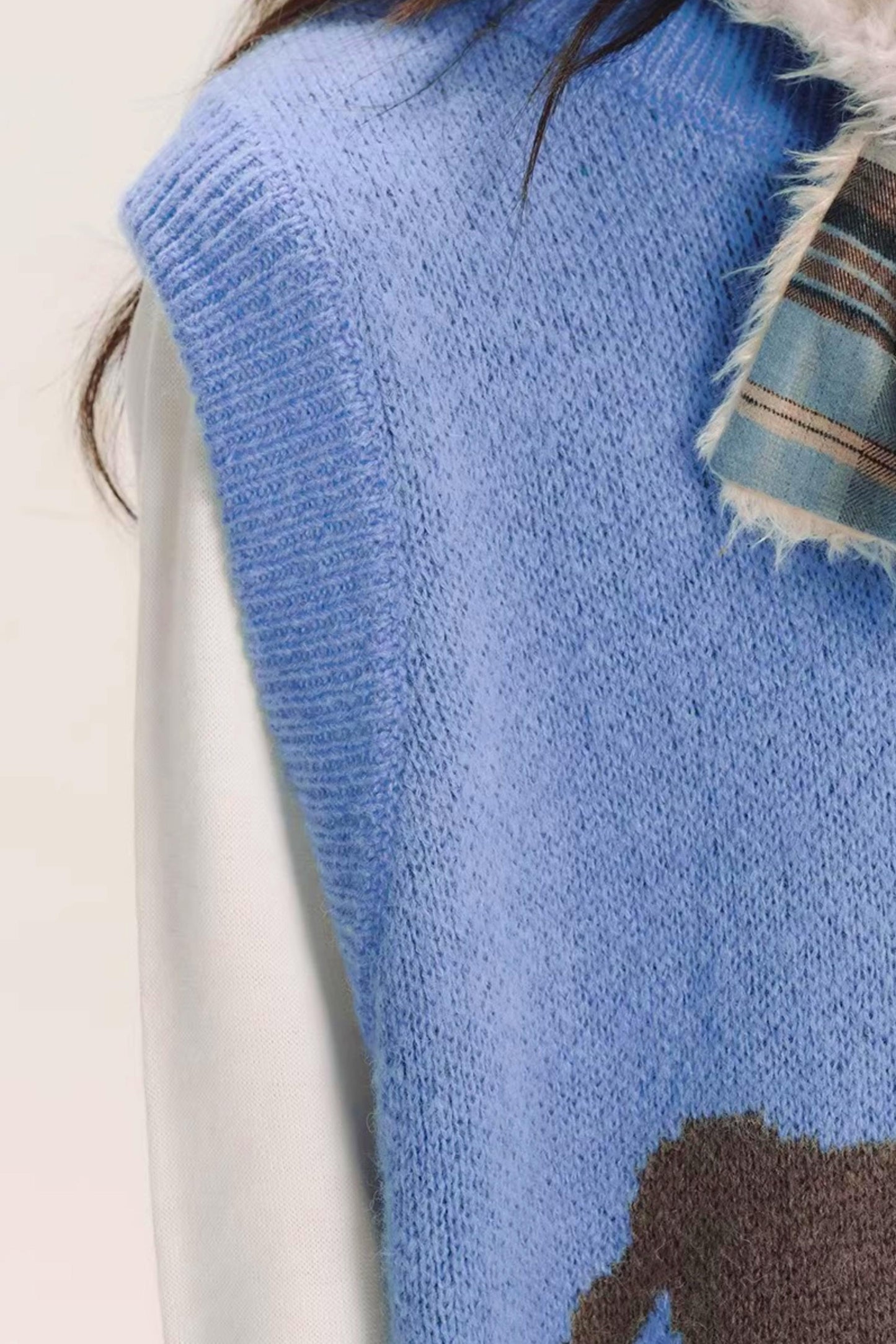 Wool Blend Color-Block Vest