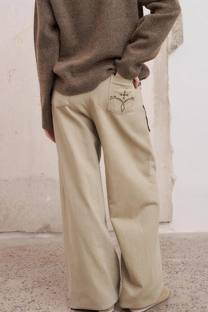 Diamond Straight Loose Wide Pants