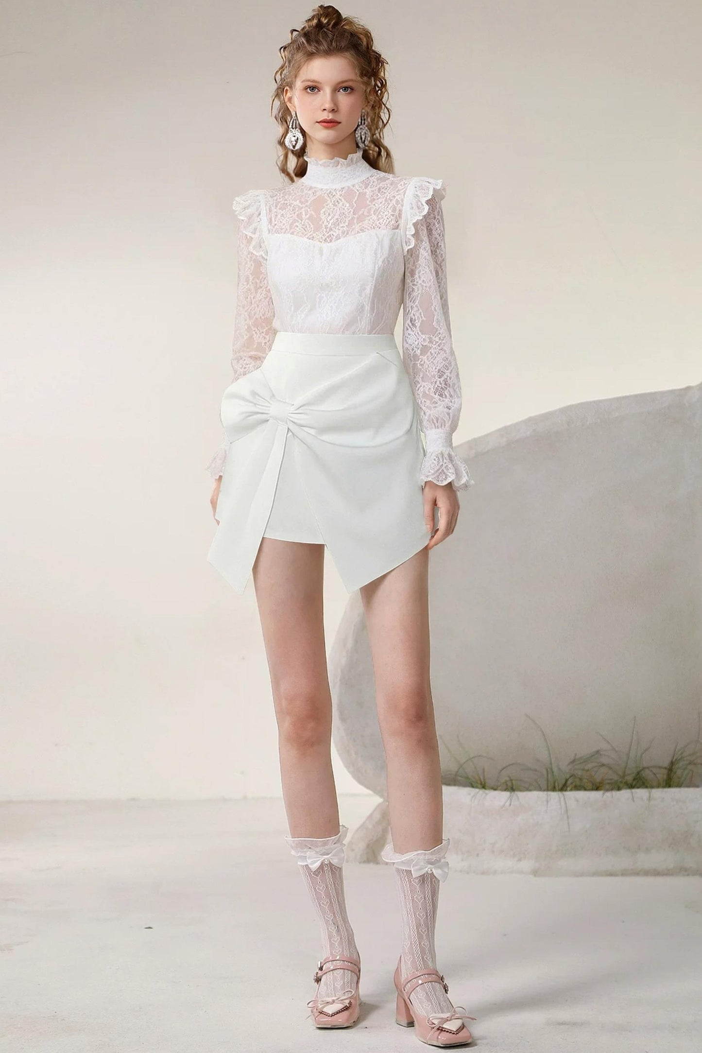 French Stand-Collar Top and Culottes Set-Up