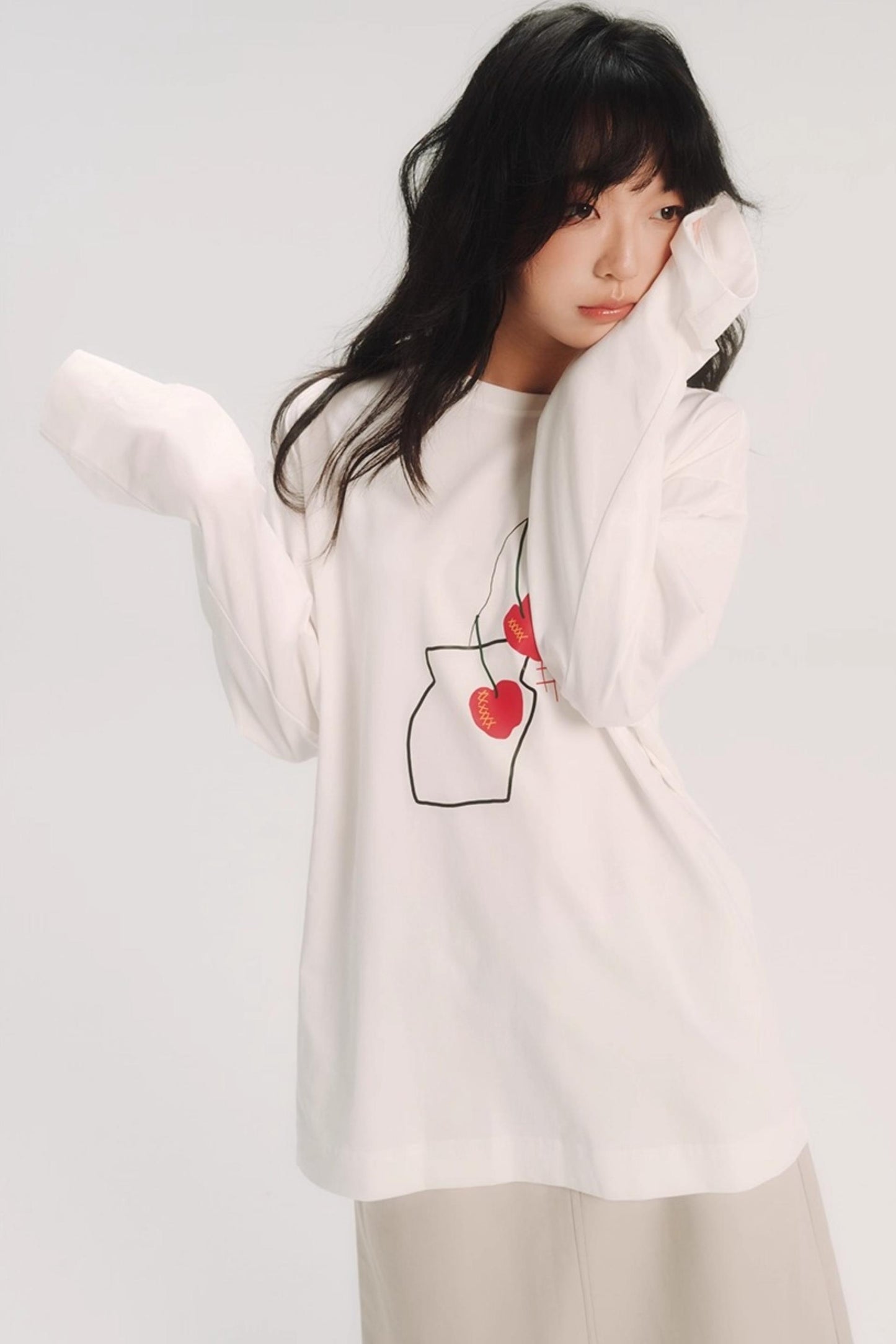 Cherry Print Graphic T-Shirt