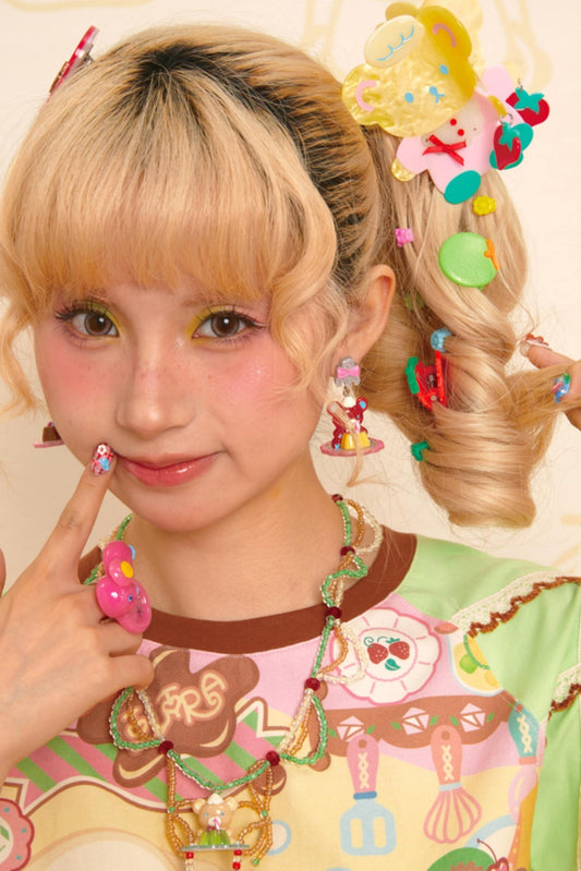 Acrylic Bear Chef Hair Grip