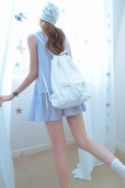 Silver Stars Drawstring Backpack