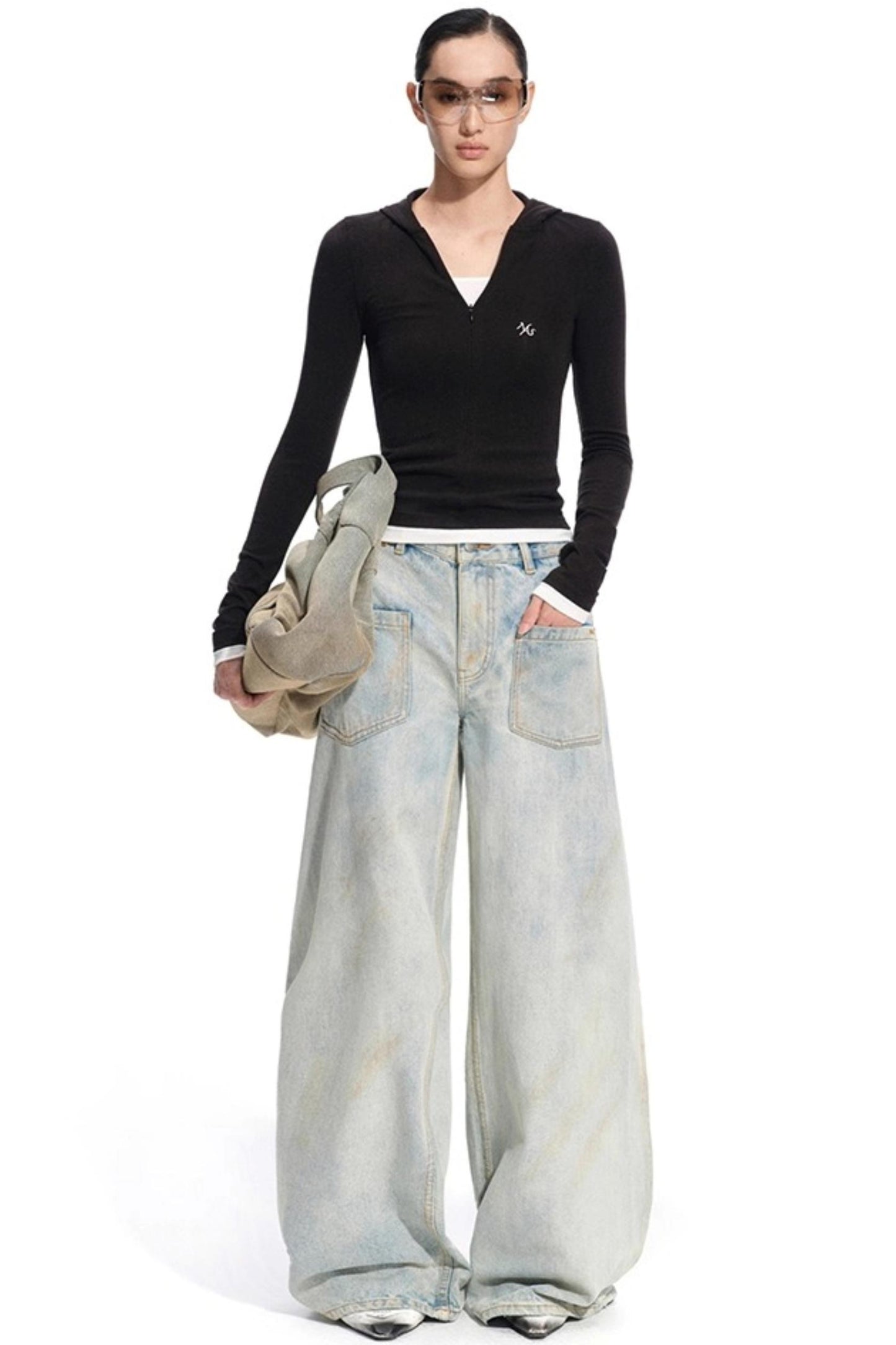 Shuoyuan Hooded Long Sleeve Wool Tee