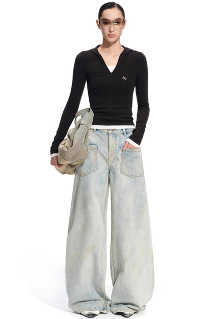 Shuoyuan Hooded Long Sleeve Wool Tee