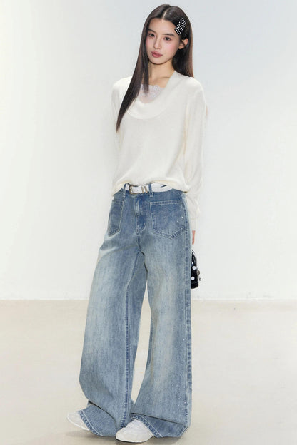Shining Galaxy Distressed Jeans