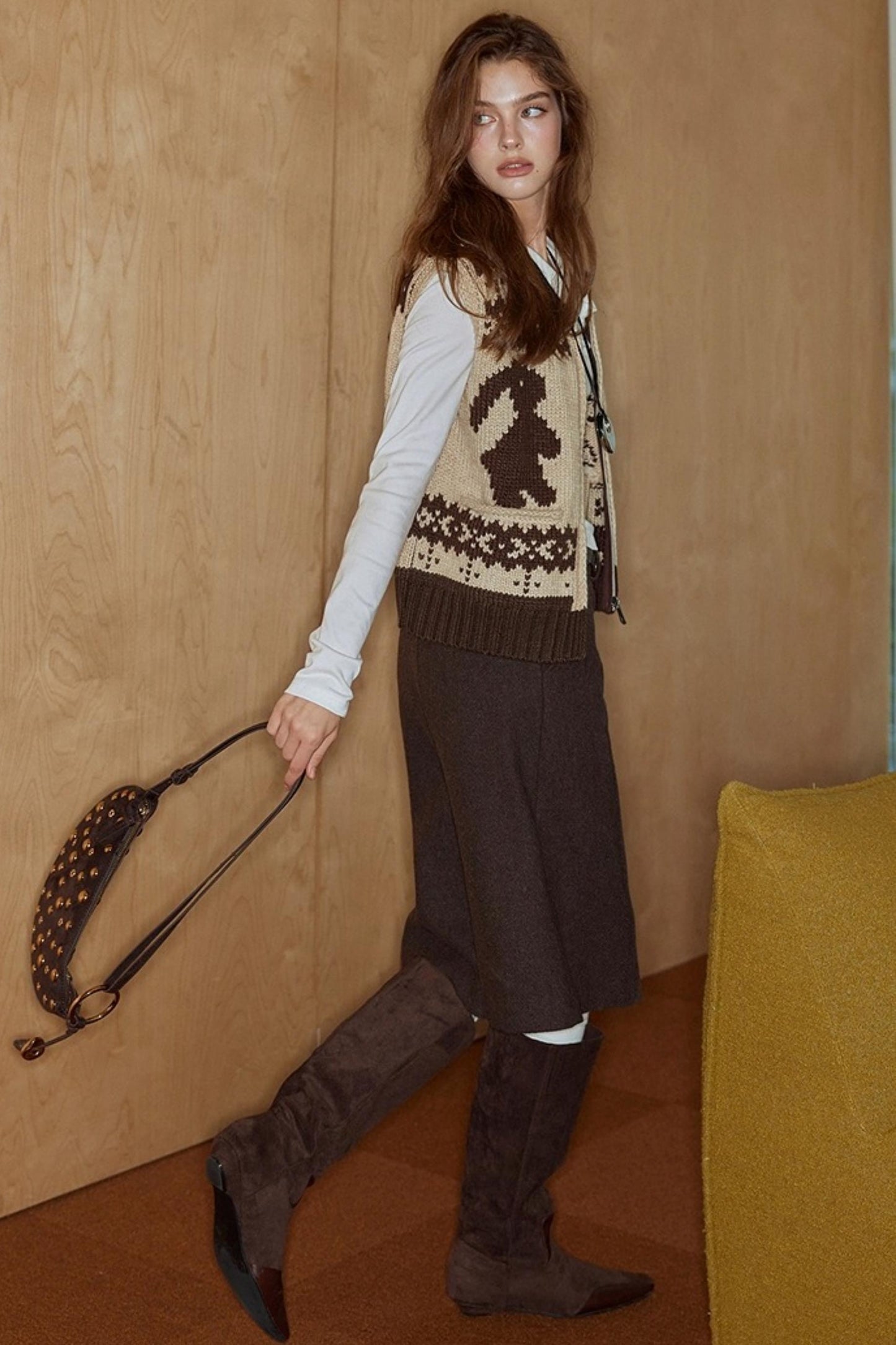 Rabbit Wool Cardigan