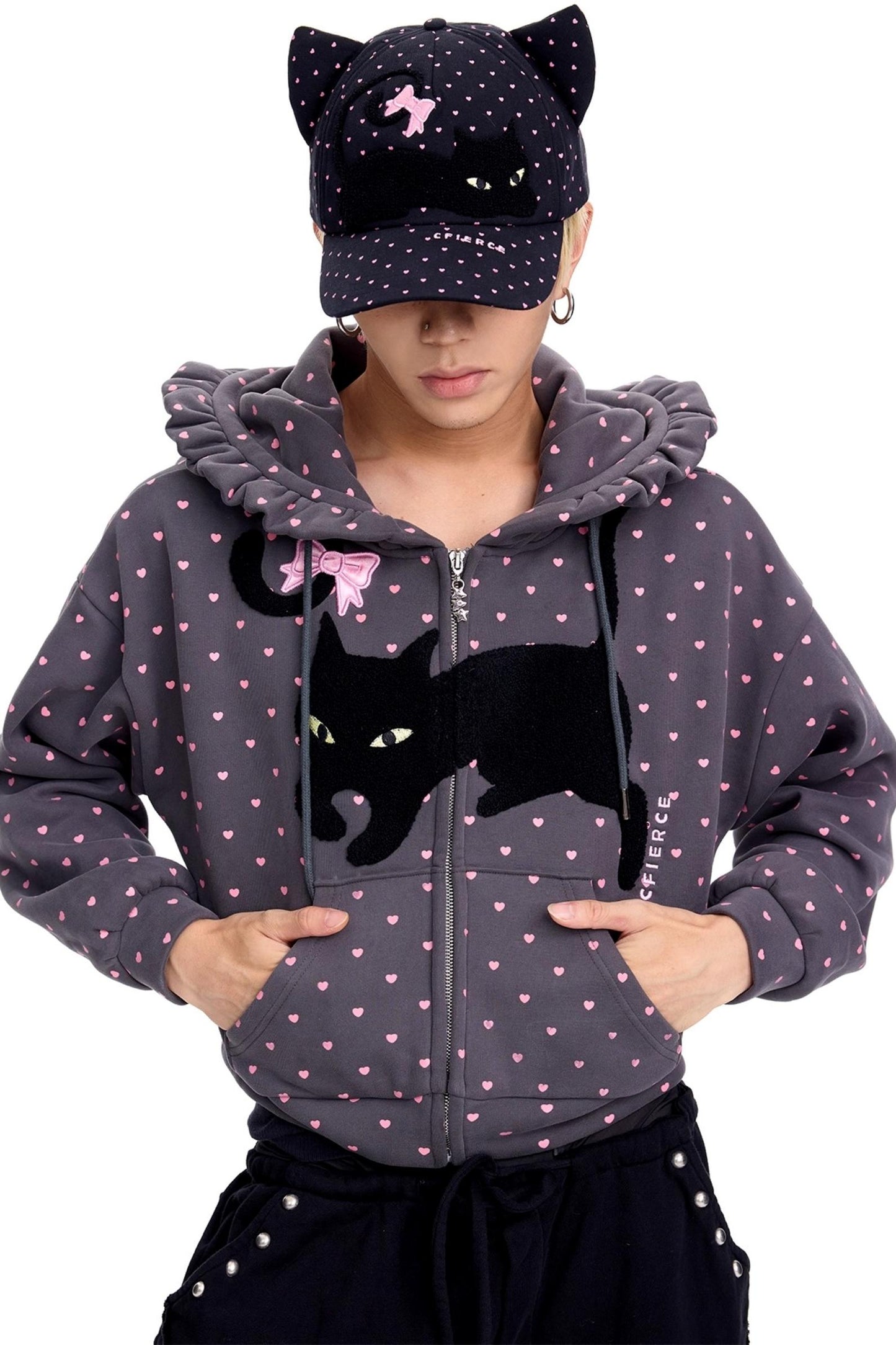 Love Polka Dot Cat Ear Jacket