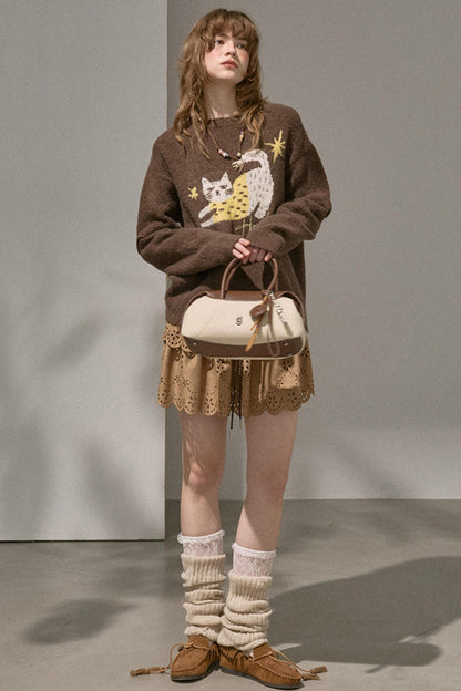 Cute Slouch Knit Sweater Top