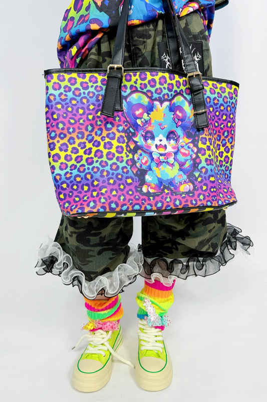 Rainbow Frise Leather Bag