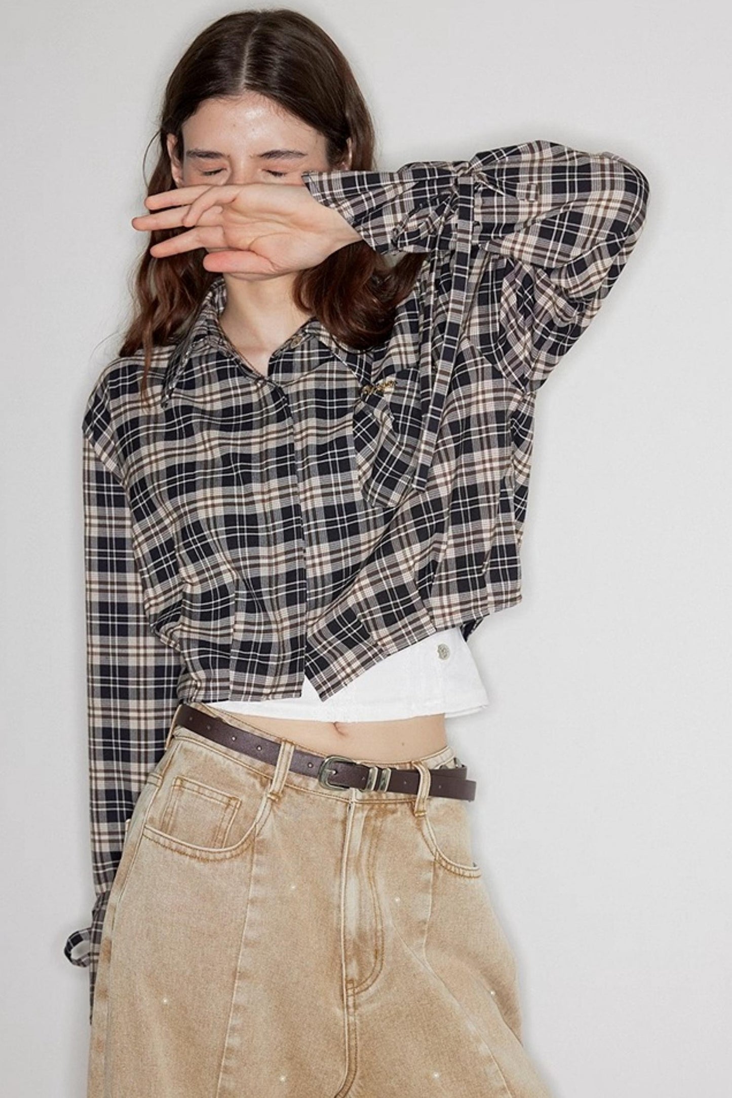 Vintage Plaid Long Sleeve Shirt