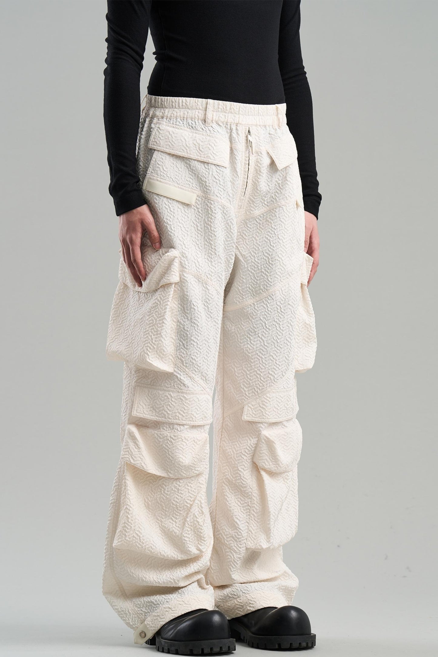 Textured Pocket Work Pants