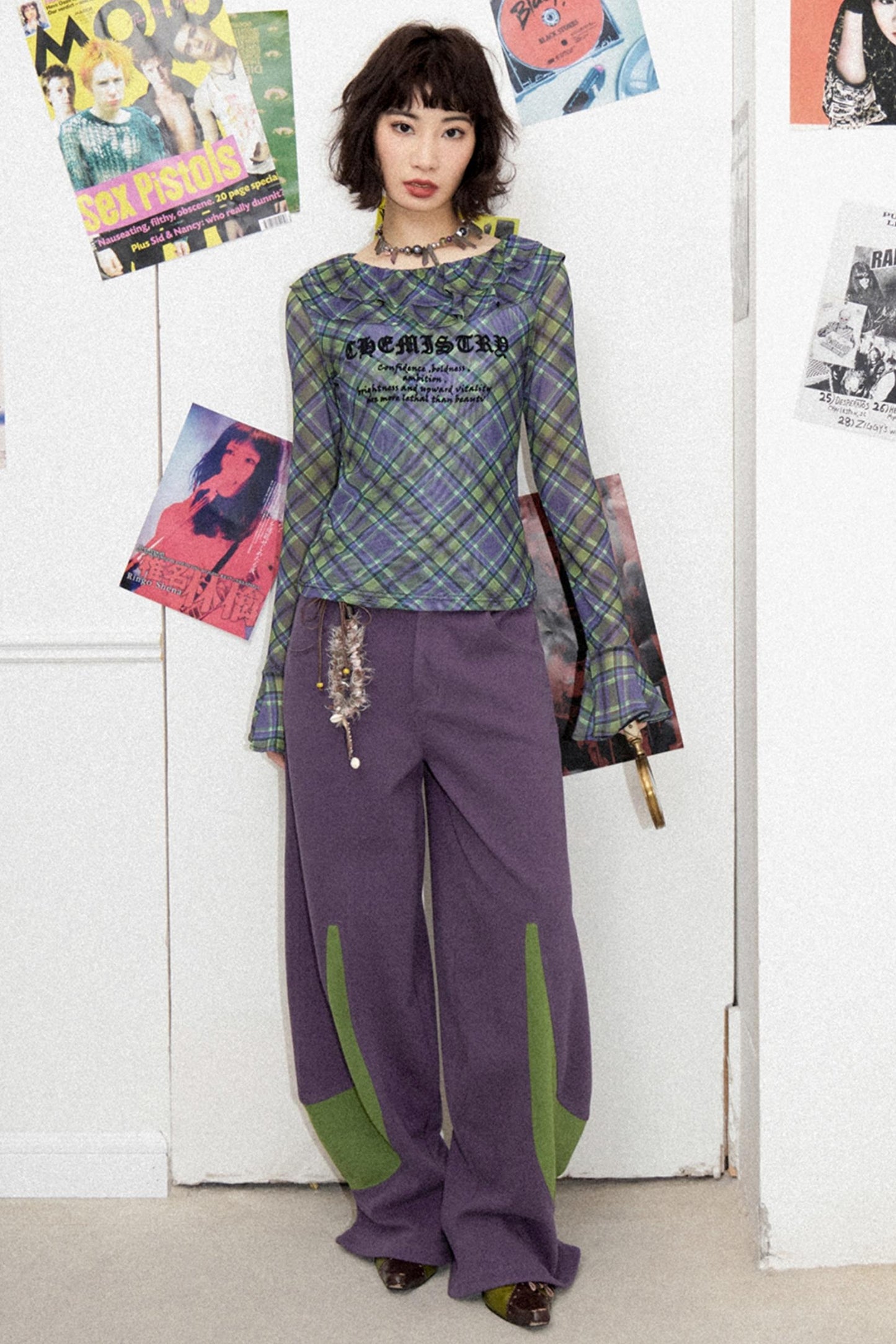 Purple Green Banana Pants