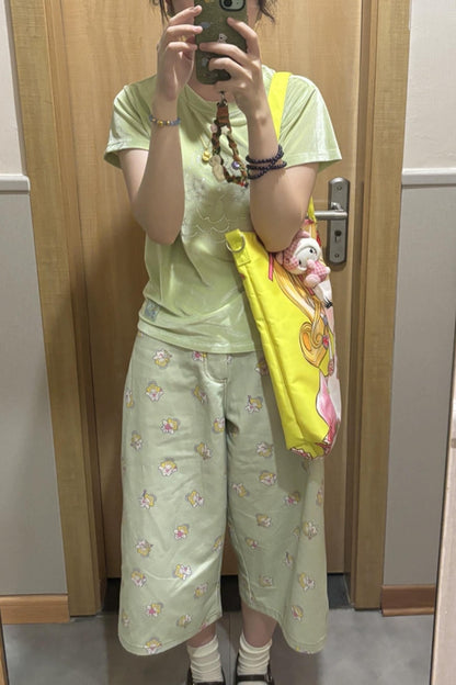 Light Green Velvet Tee