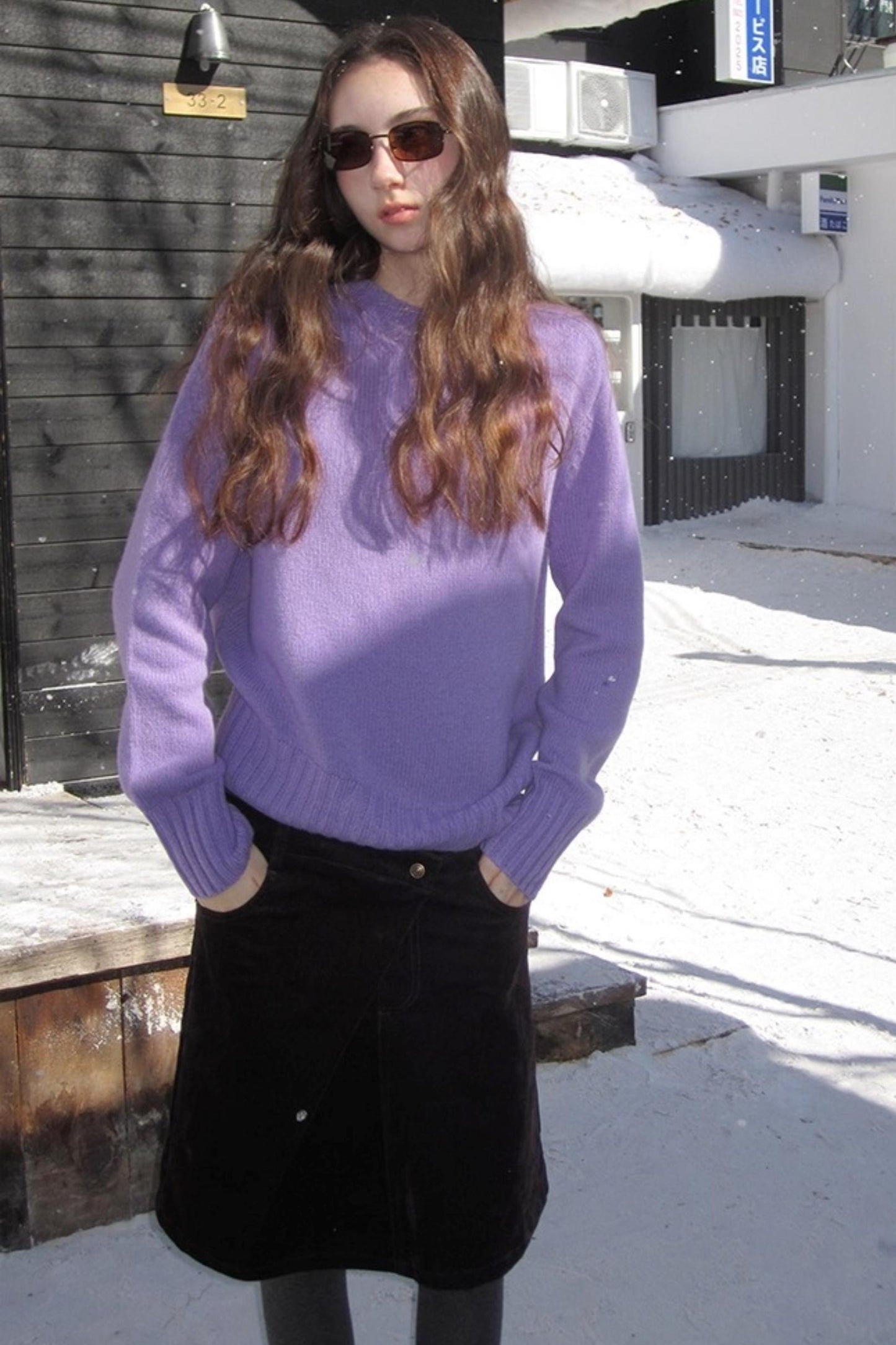 Mint Violet Wool Sweater
