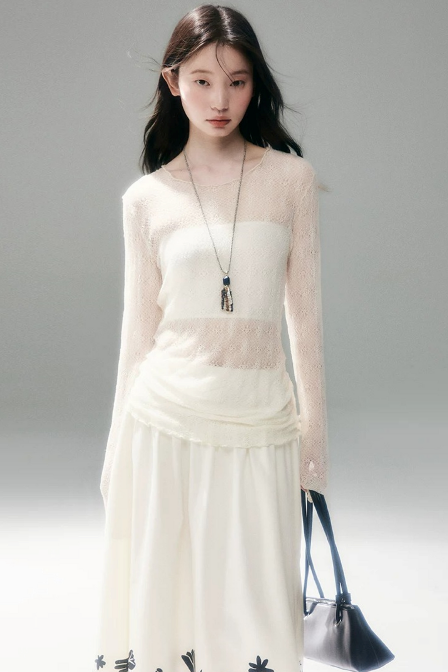 Sheer Lace Poem Blouse