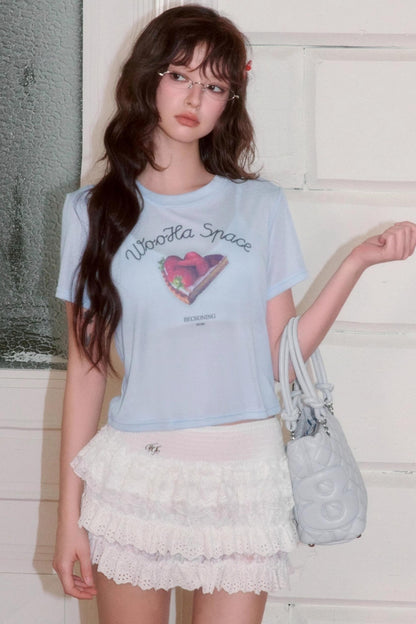 Retro Straight Short Sleeve T-Shirt