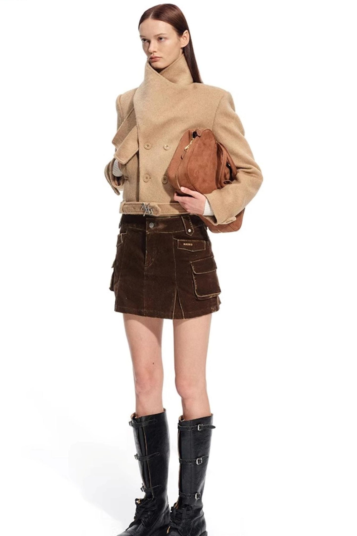 Low-Waisted Hip-Hugging Denim Skirt