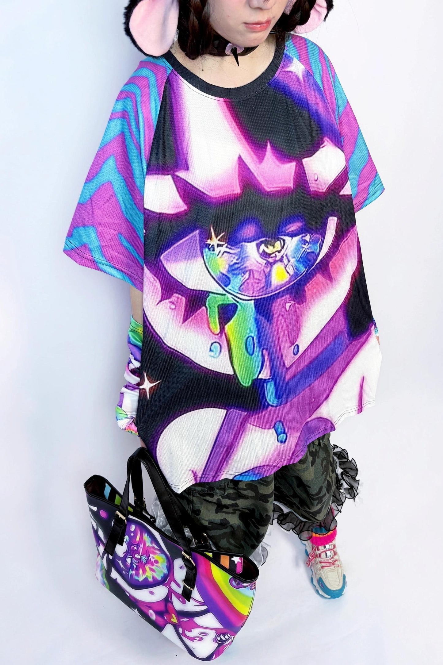 Vintage Cartoon Print Short Sleeve T-Shirt