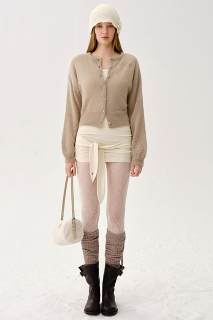 Alpaca Wool Embroidered Cardigan