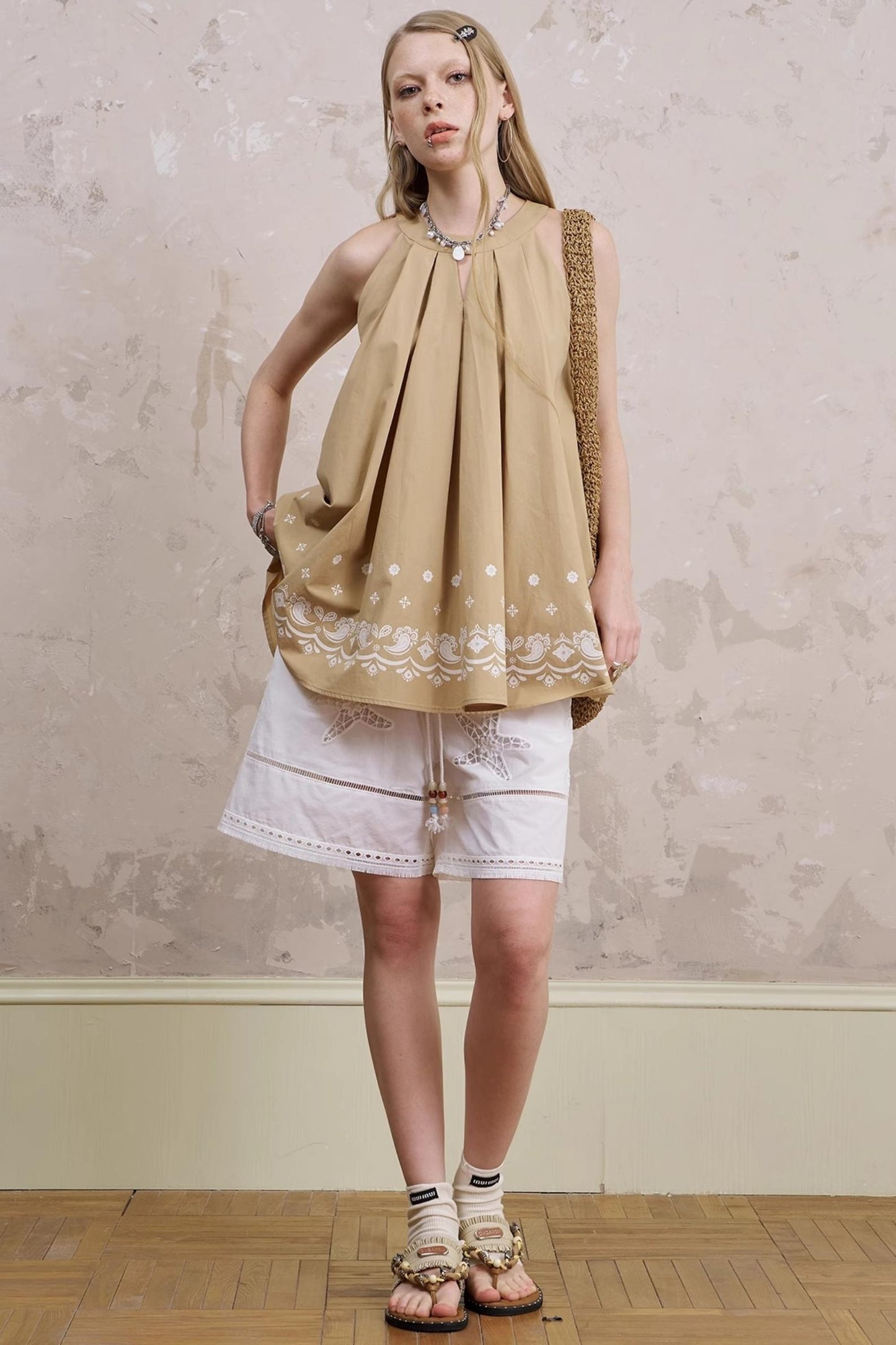 Airy Embroidered Summer Shorts