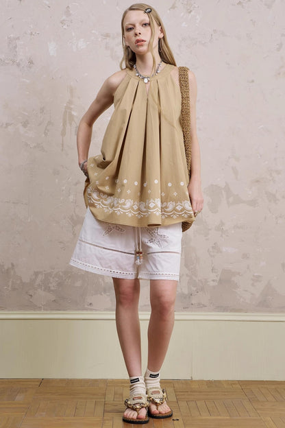 Airy Embroidered Summer Shorts